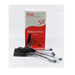 Stat Ballpoint Pen Medium 1mm Black Bx 50