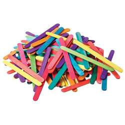 Coloured Popsticks Pack 500 