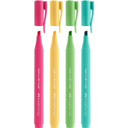 Faber-Castell Textliner Pastel Slim - Pack of 4