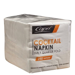 Napkins Cocktail White  250pk