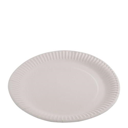 Paper Plate Uncoated White 230 mm Ctn 500