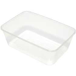 Container Rectangular Pp Microwavable Takeaway Clear 500ml Pkt 50