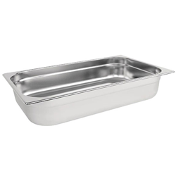 Vogue Stainless Steel 1/1 Gastronorm Tray 100mm 13.5Ltr