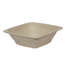 Bowl Square Natural Fibre Natural 24 Oz 180x180x54mm Ctn 500