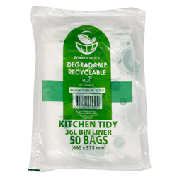 Bin Liners Kitchen Tidy Oxo Biodegradable Clear 36 Litres Ctn 500