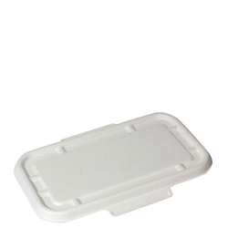 Lid Retangular To Suit Natural Fibre 750/1000ml Containers White Pkt 125