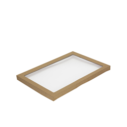 Lid Catering With Window To Suit Catering Tray Size 4 Kraft 454x313x30mm Ctn 50