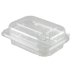 Hinged Lid Container Fresh View Salad Recycled Pet Clear Small