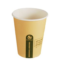 Paper Coffee Cup Biodegradable & Compostable Single Wall Kraft 12 Oz