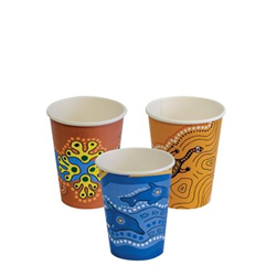 Paper Coffee Cup Biodegradable & Compostable Aqueous Lined Single Wall Keip series 8 oz Pkt 50