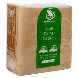 Napkins 2 Ply Qtr Fold Kraft Dinner