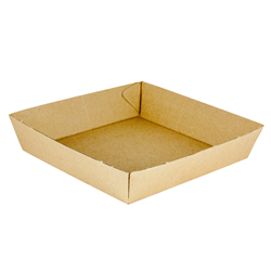 Food Tray Supa Flute Corrugated Board Kraft No 2 Pkt 60