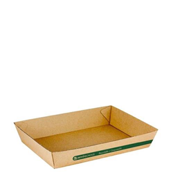 Food Tray Supa Flute Corrugated Board Kraft No 4 Pkt 60