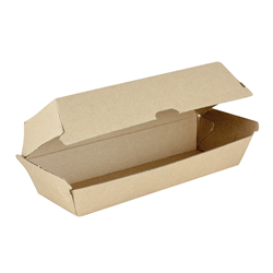 Hot Dog Box Supa Flute Brown Kraft 