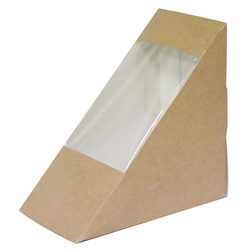 Sandwich Wedge Pla Window Kraft Large