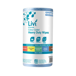 Livi Essentials Commercial Wipes 90 Sheets Blue