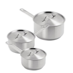 Vogue Stainless Steel Saucepan Set (Pack of 3)